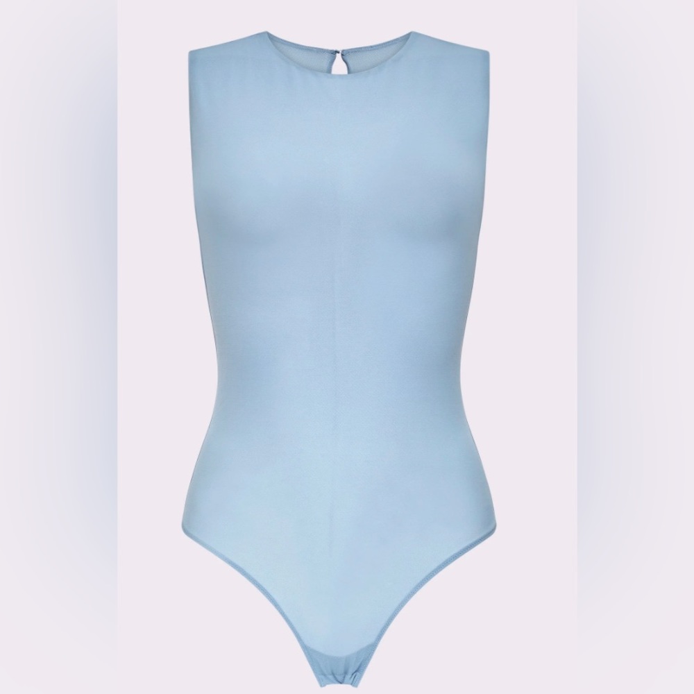 Parade Luxe Sleeveless Bodysuit | Sexy Silky Mesh × 1
S / Bubble Bath Blue